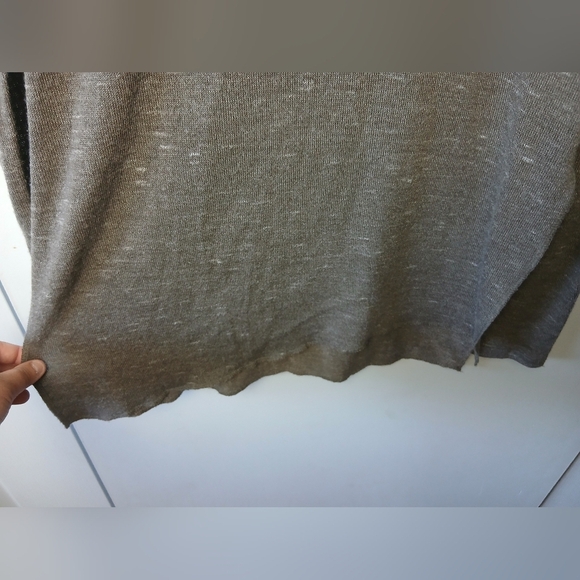 WILFRED ARITZIA See-through Women Long Sleeve Shirt V-Neck Brown XXS - Picture 5 of 11